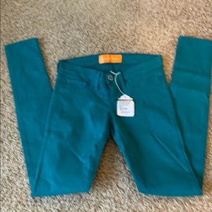 NWT Gabriella Roche teal jeans size 0